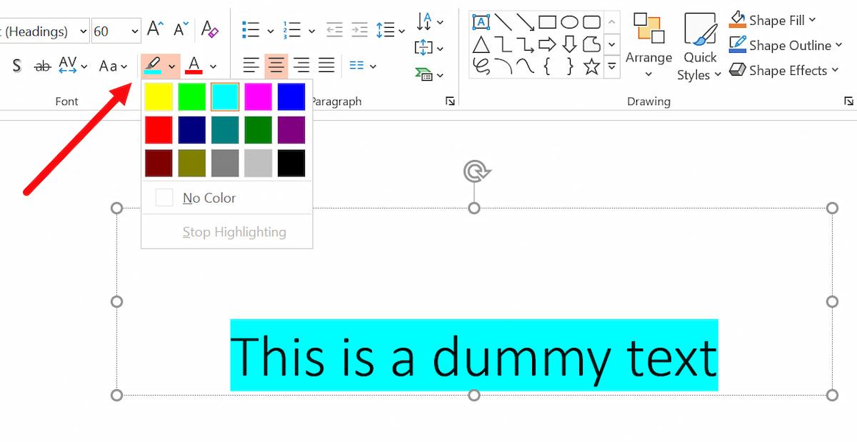 Text Highlighter In PowerPoint