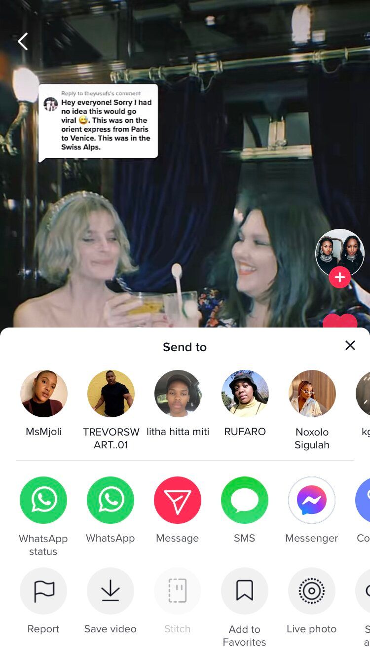 افزودن ویدیو به موارد دلخواه TikTok