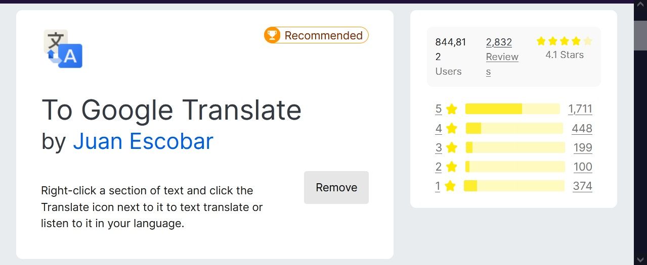 به صفحه نصب Google Translate