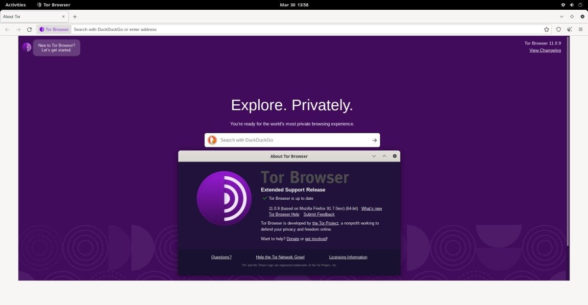 À propos du navigateur Tor