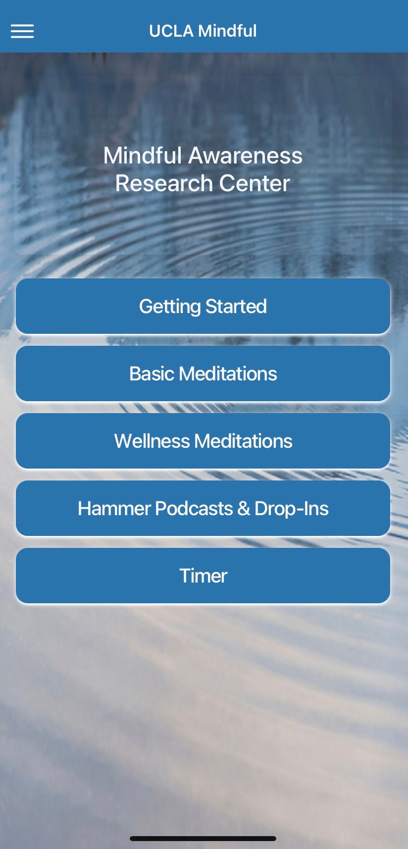 خانه UCLA Mindful App