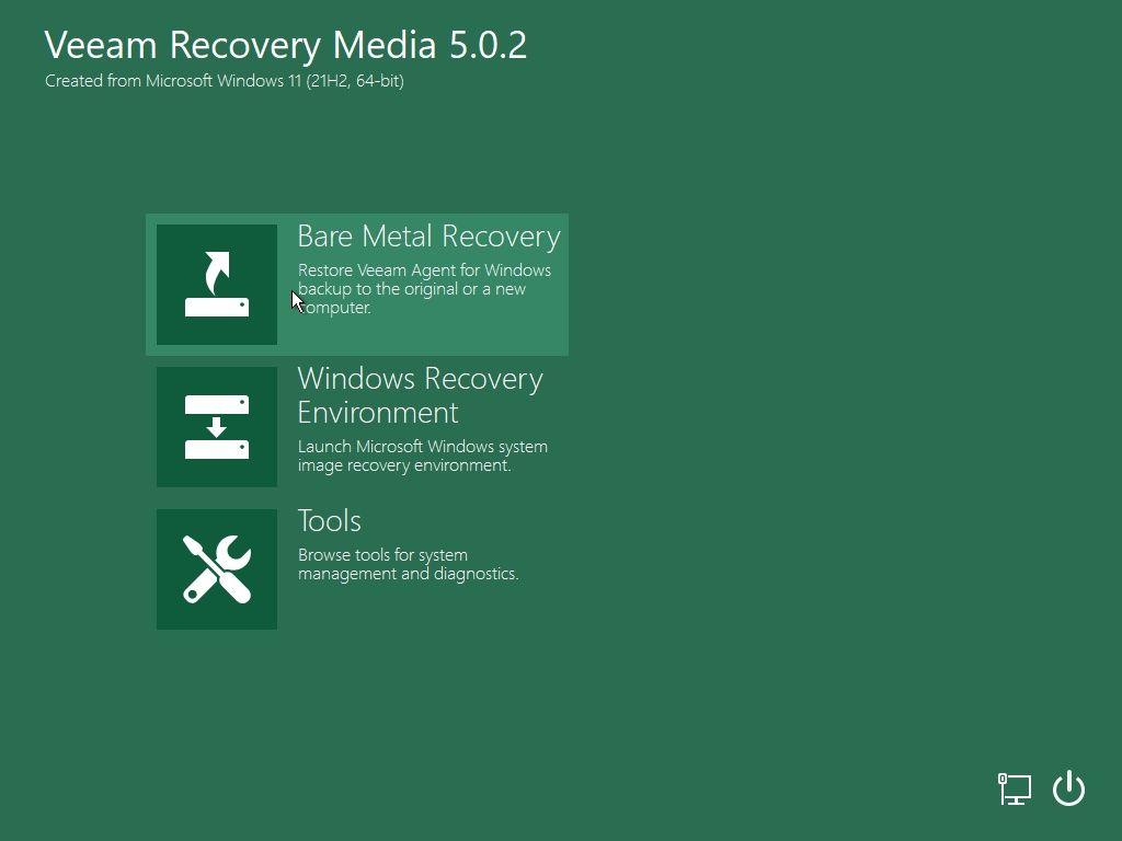 Veeam Agent Bare Metal Recovery