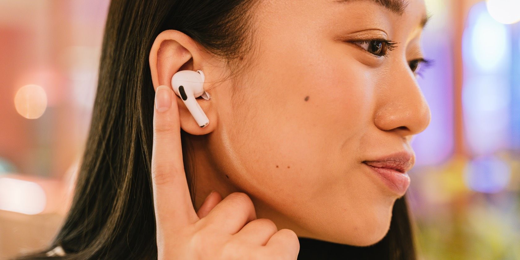 Woman with AirPods Pro
