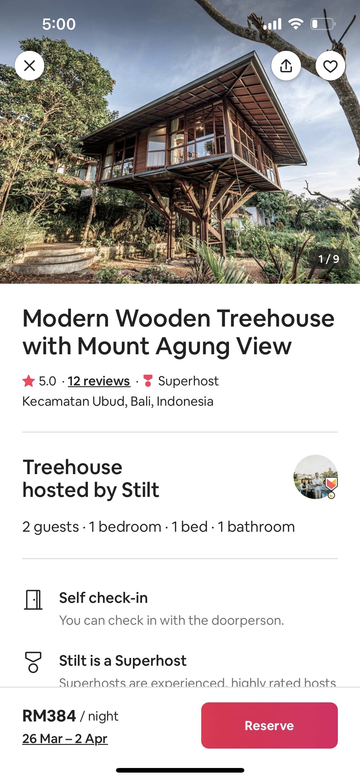 airbnb app treehouse details