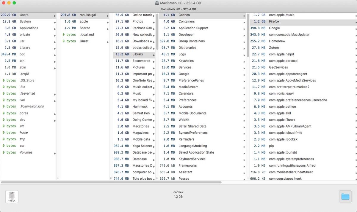 analyze ther storage category easily with omnidisksweeper