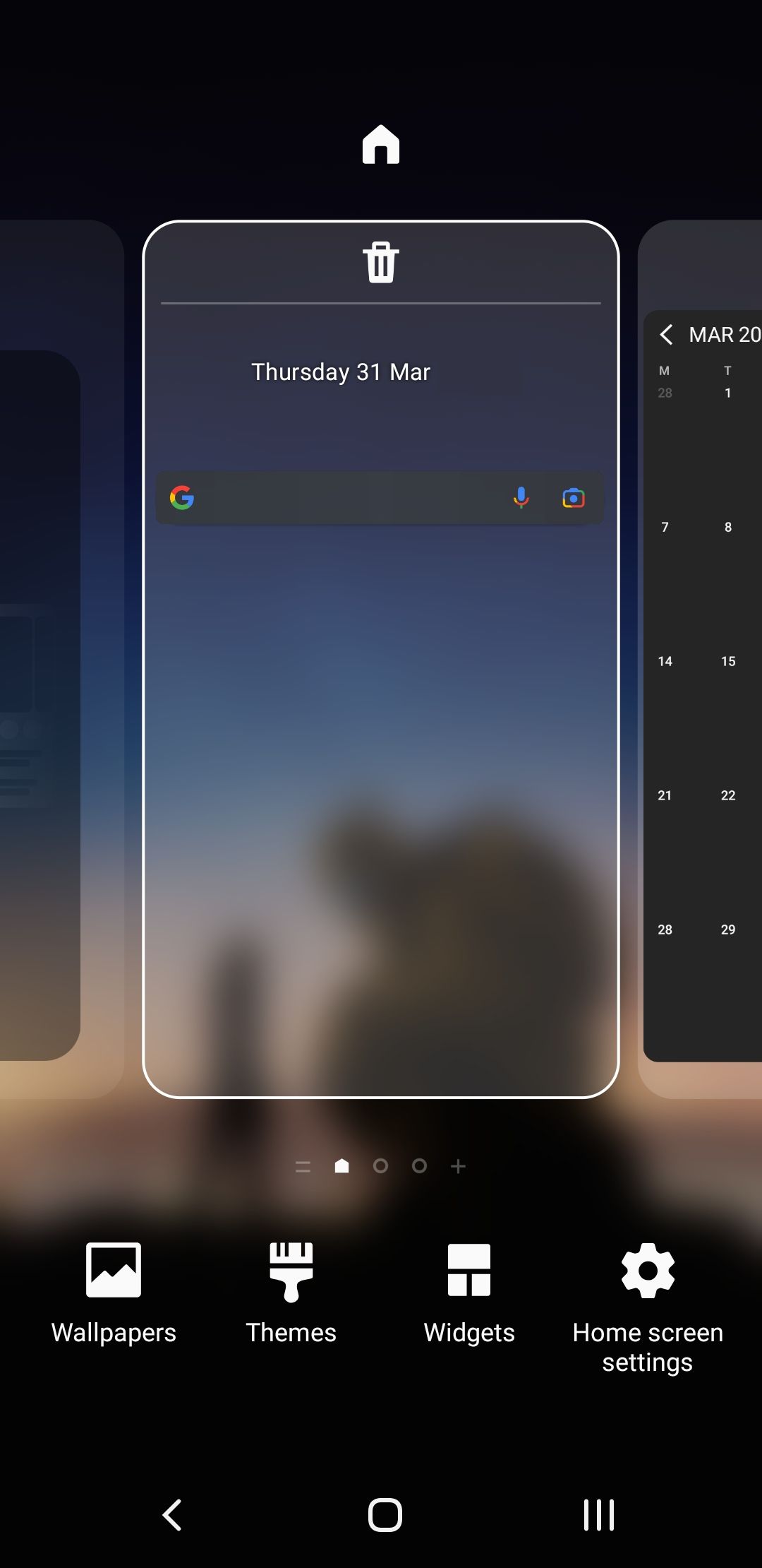 android edit home screen