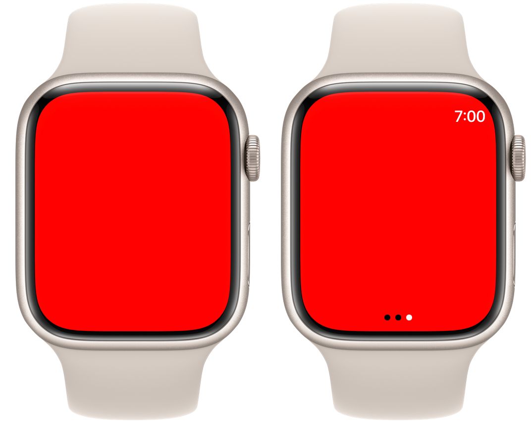 Apple Watch red flashlight