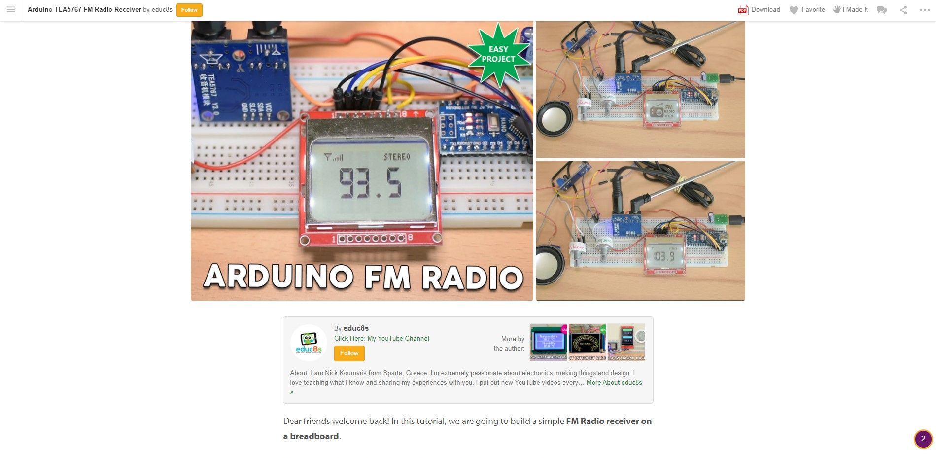 arduino fm radio