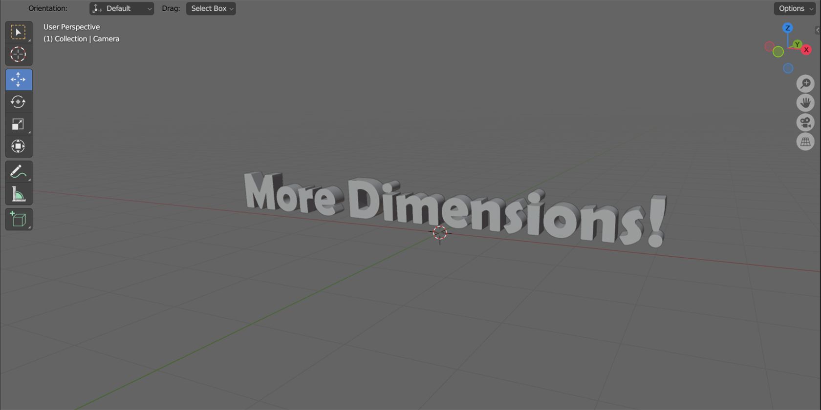 3D text in Blender.