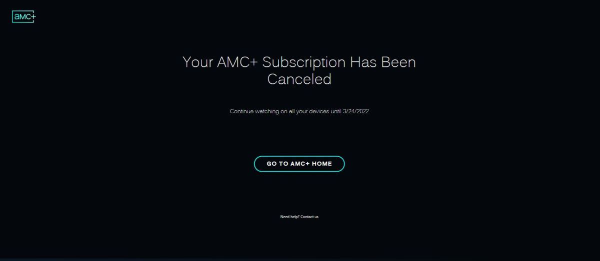 cancelation amc+ complete