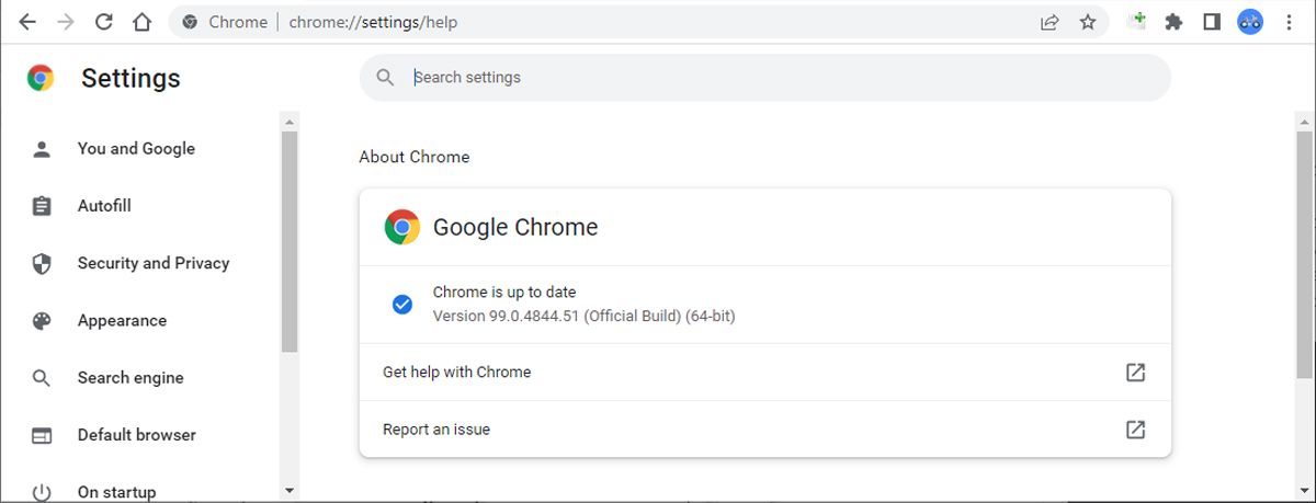 Checking Chrome version.