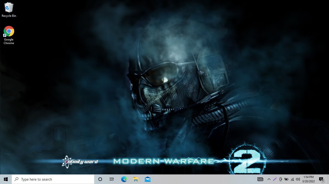 Call of Duty: Modern Warfare 2 Windows 10 theme.