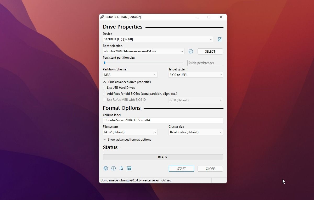 create bootable ubuntu server installer media