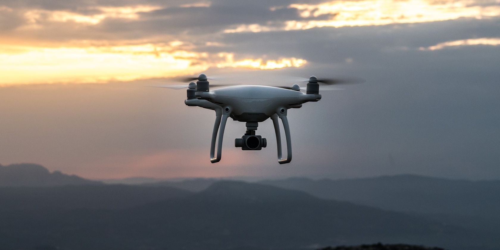 photo of a flying drone