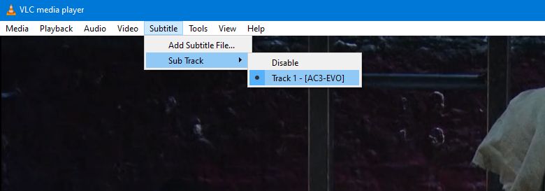 enable vlc sub track