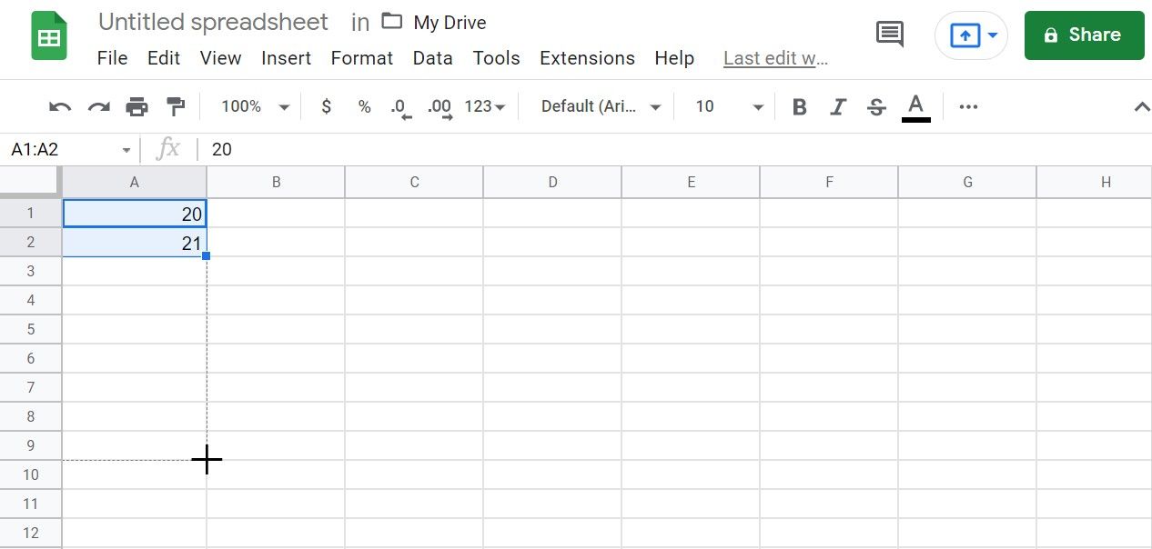 How to Autofill Rows and Columns in Google Sheets