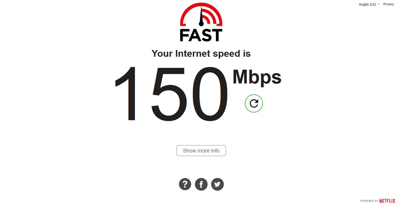 fast.com internet speed test