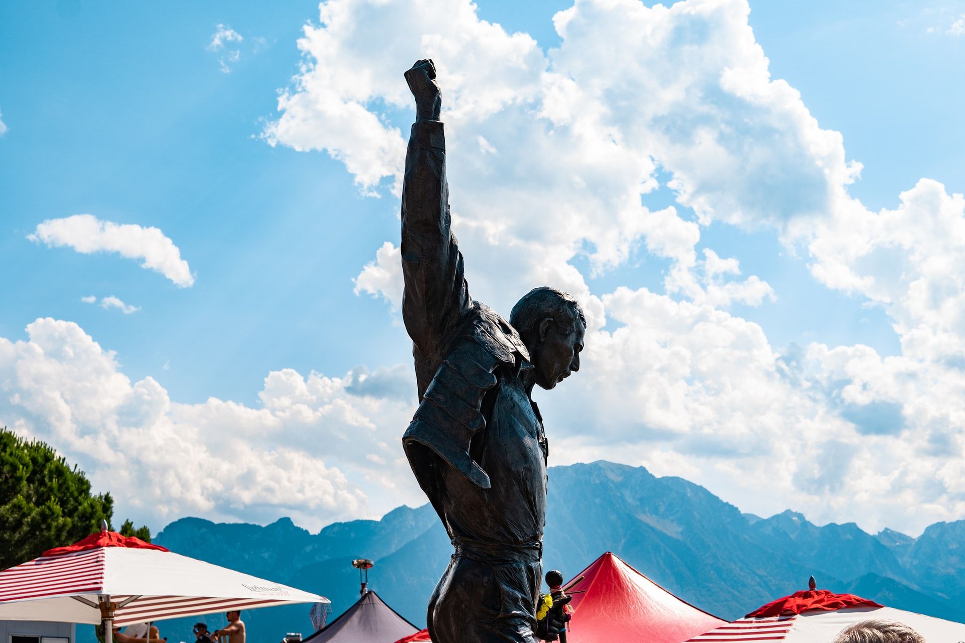 Statue of Freddie Mercury in Switzerland