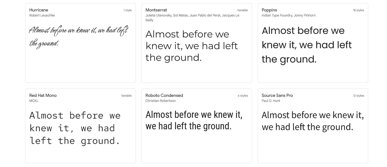 google fonts