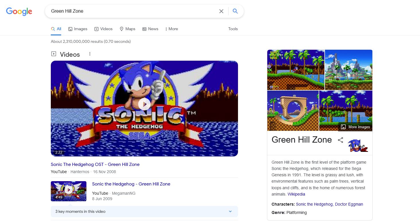 google green hill zone