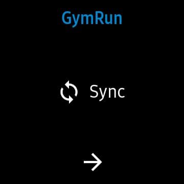 اسکرین شات گزینه همگام سازی را در GymRun نشان می دهد