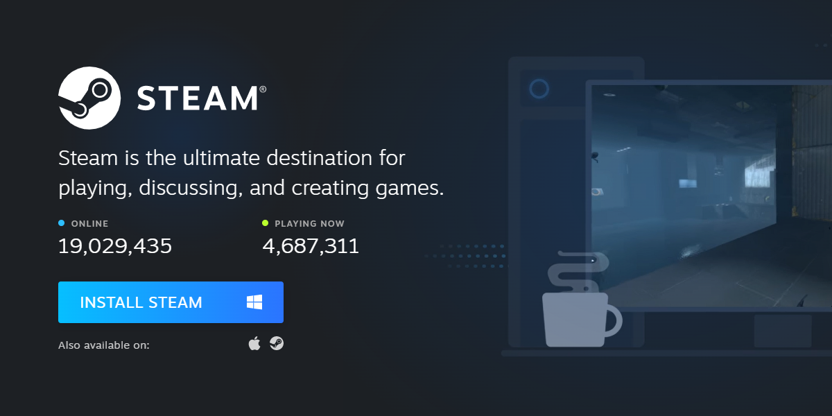 Steam client download page