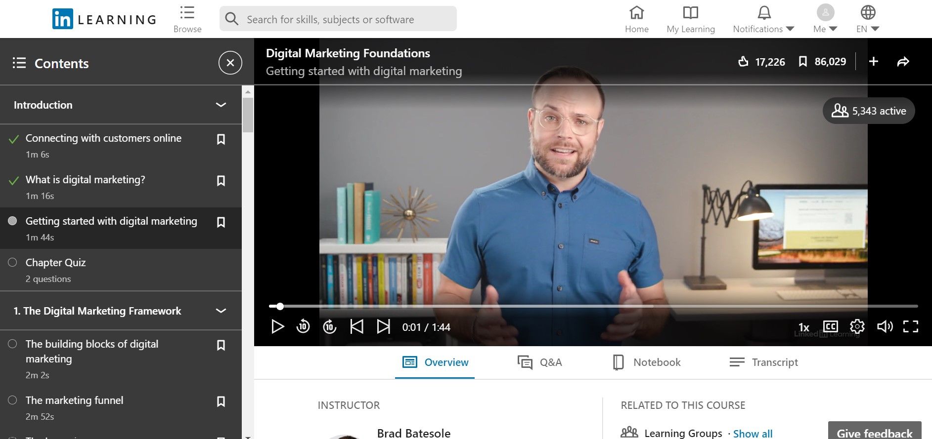 linkedin learning course