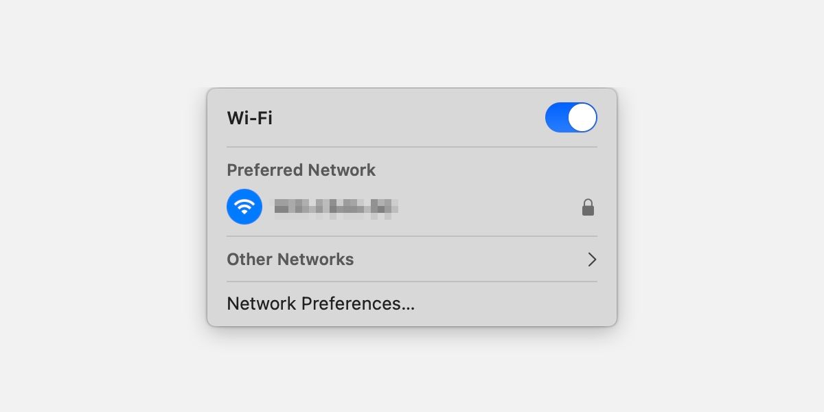 macOS Wi-Fi menu