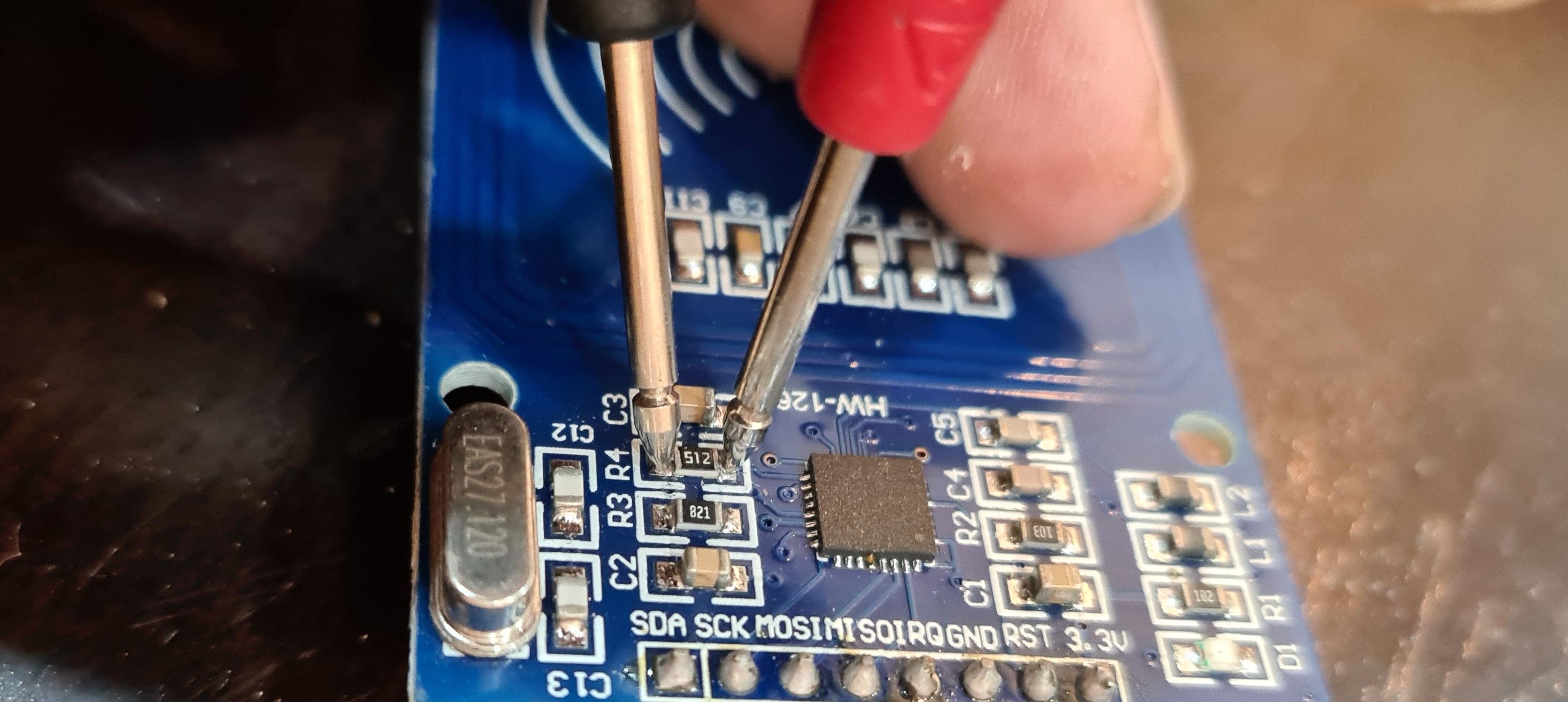 measuring smd resistor value