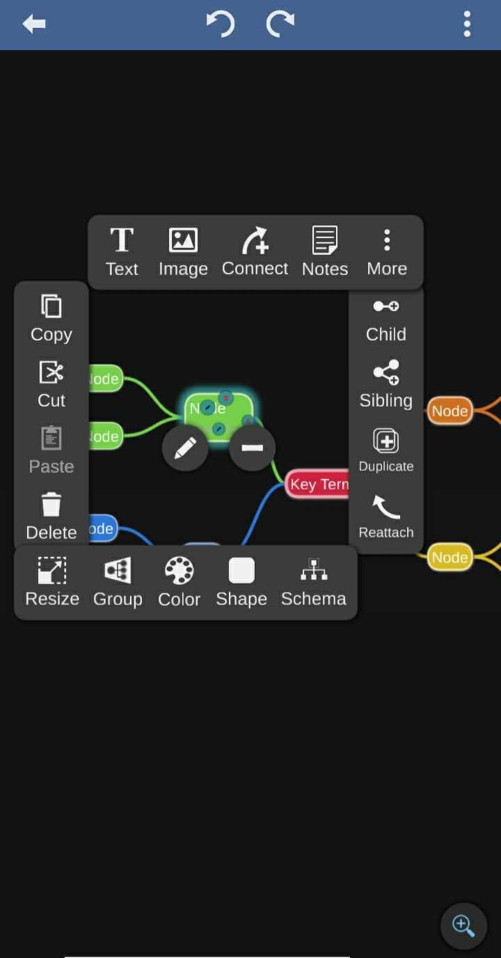mimind map edit screenshot