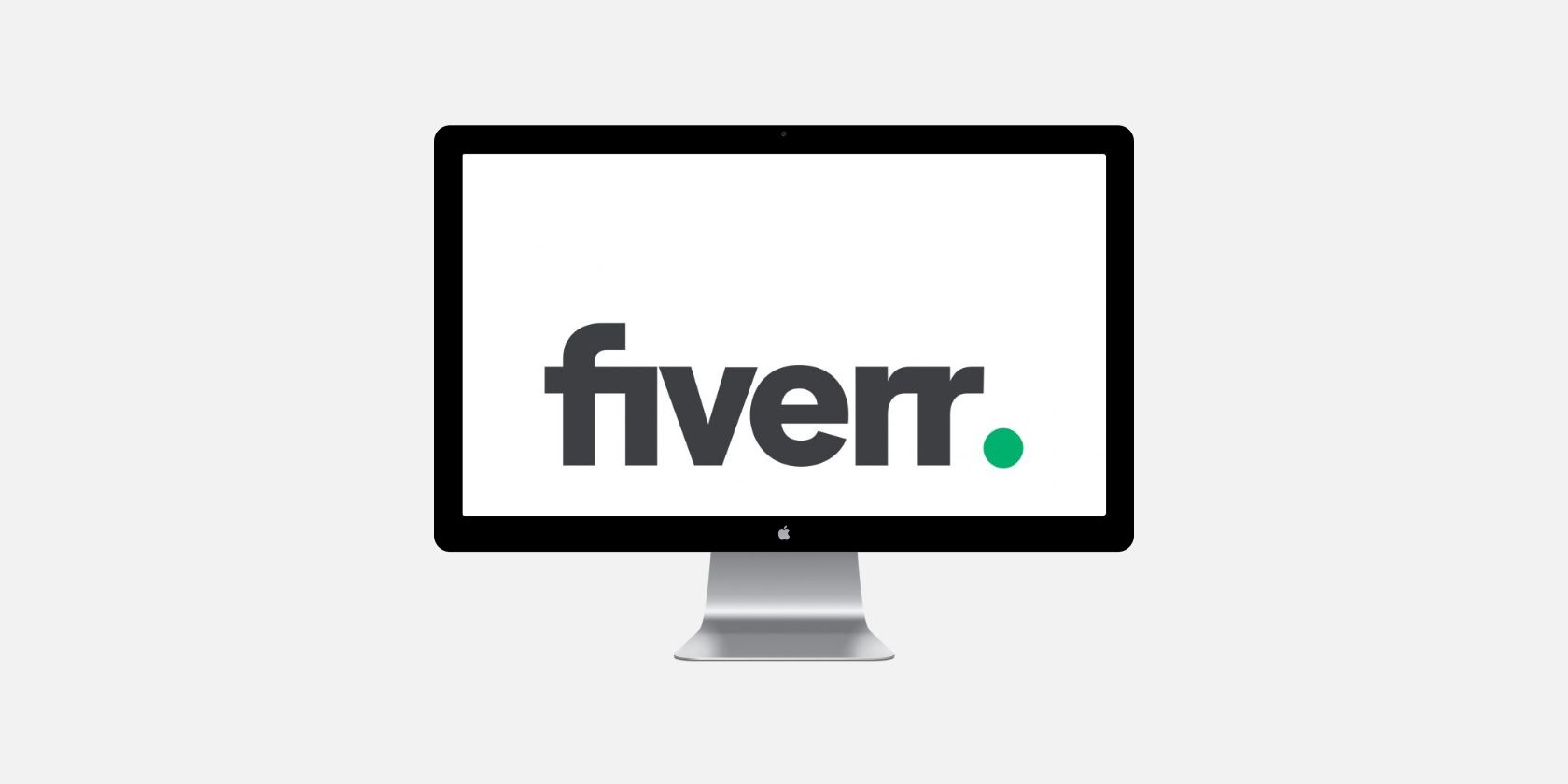 Mock-Up of Fiverr Logo Displayed on a computer