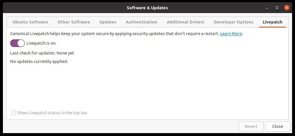 Install Livepatch on Ubuntu