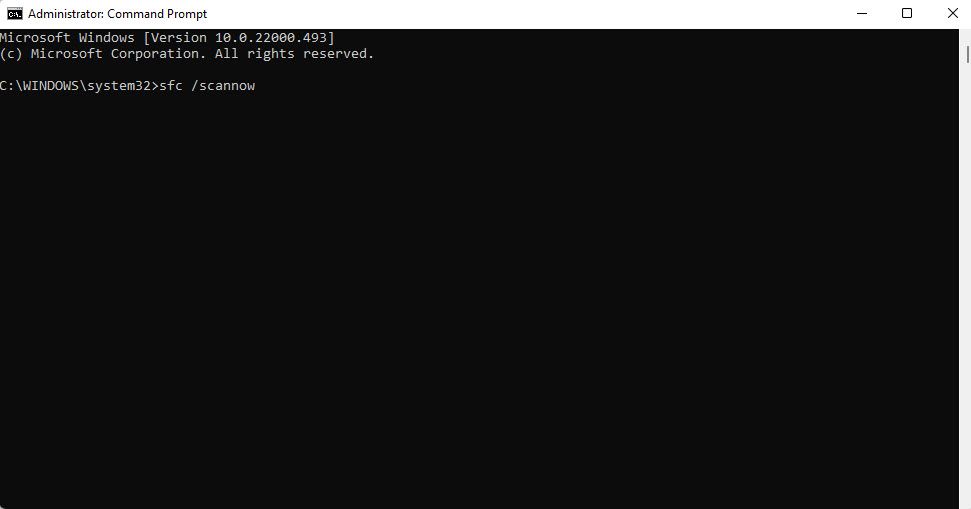 using the sfc tool in command prompt