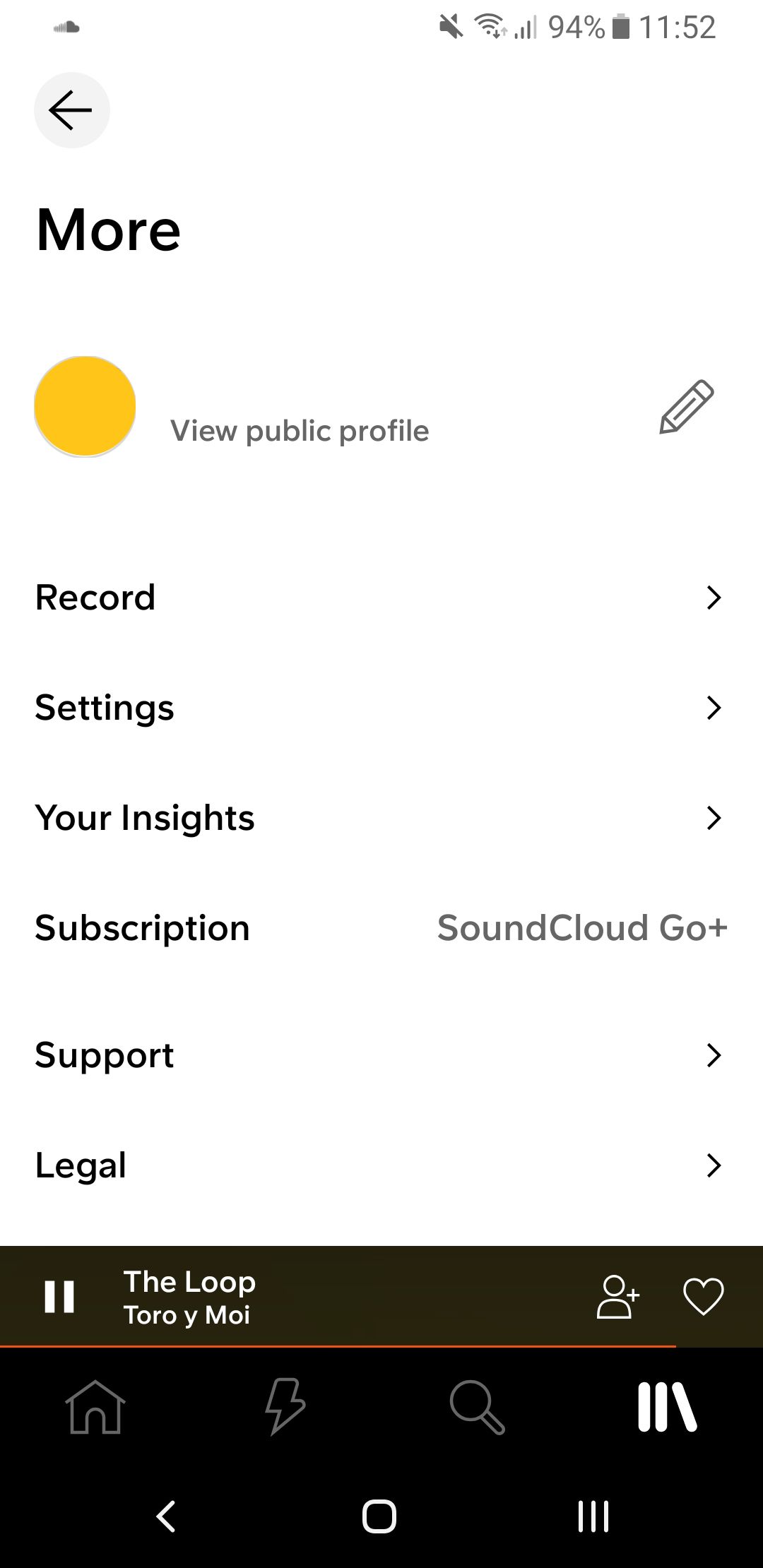 soundcloud more menu