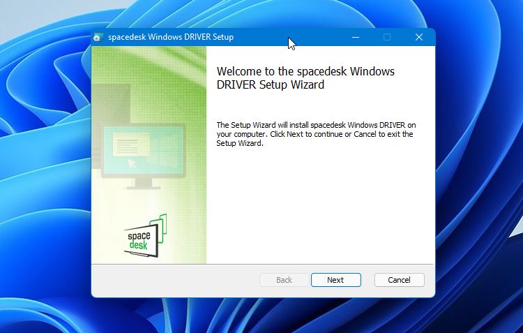 screenshot of Spacedesk installer