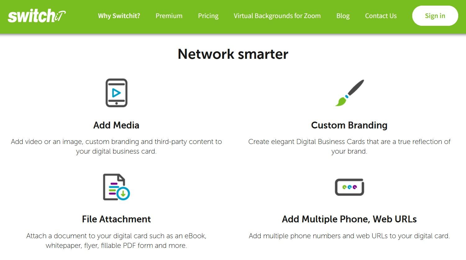 Switchit Digital Business Card Design Service