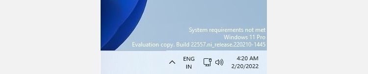 "system requirements not met" watermark