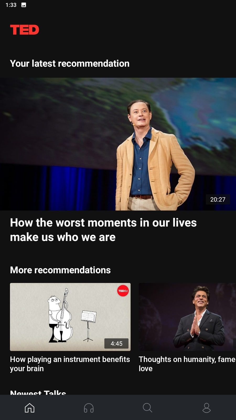 TED homepage