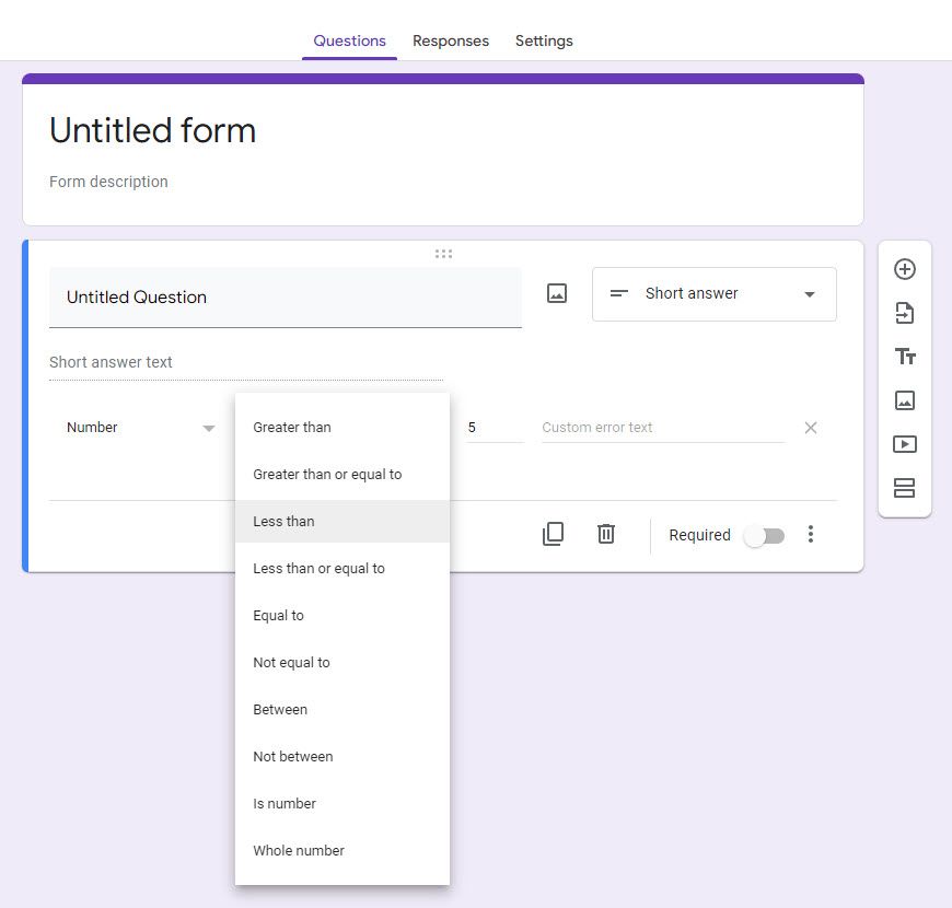 How to Add Response Validation to Google Forms