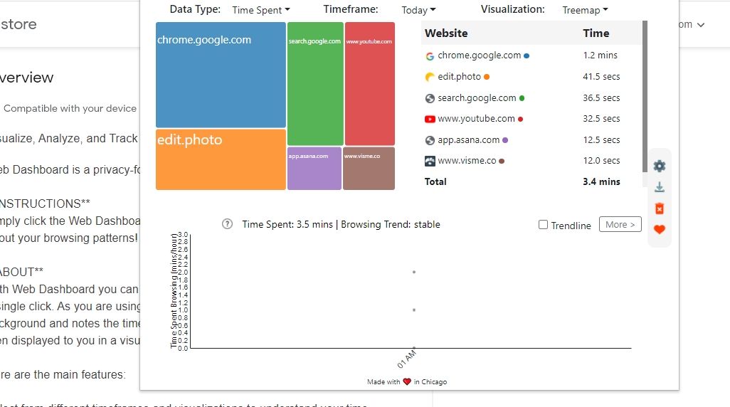web dashboard screenshot