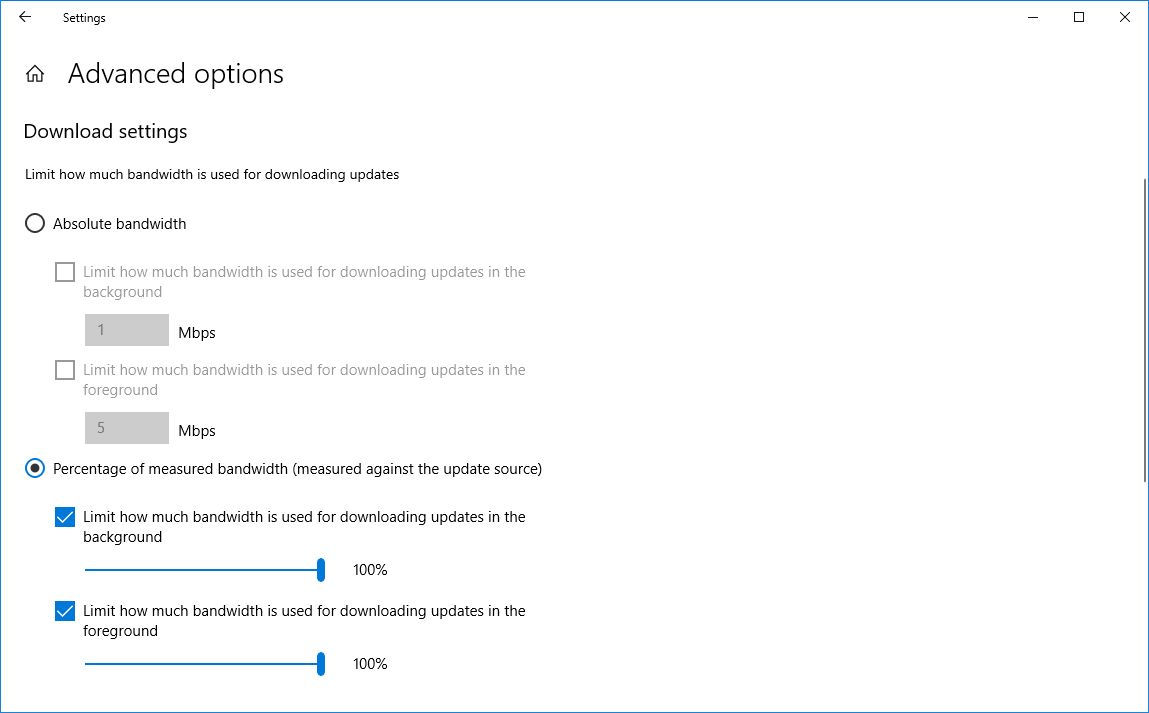 windows advanced options download settings