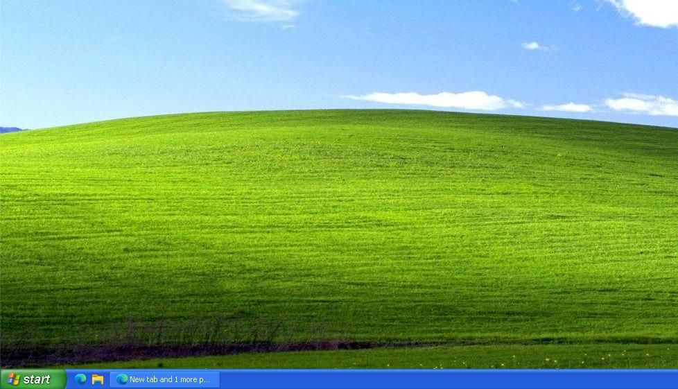 Windows XP's Bliss wallpaper