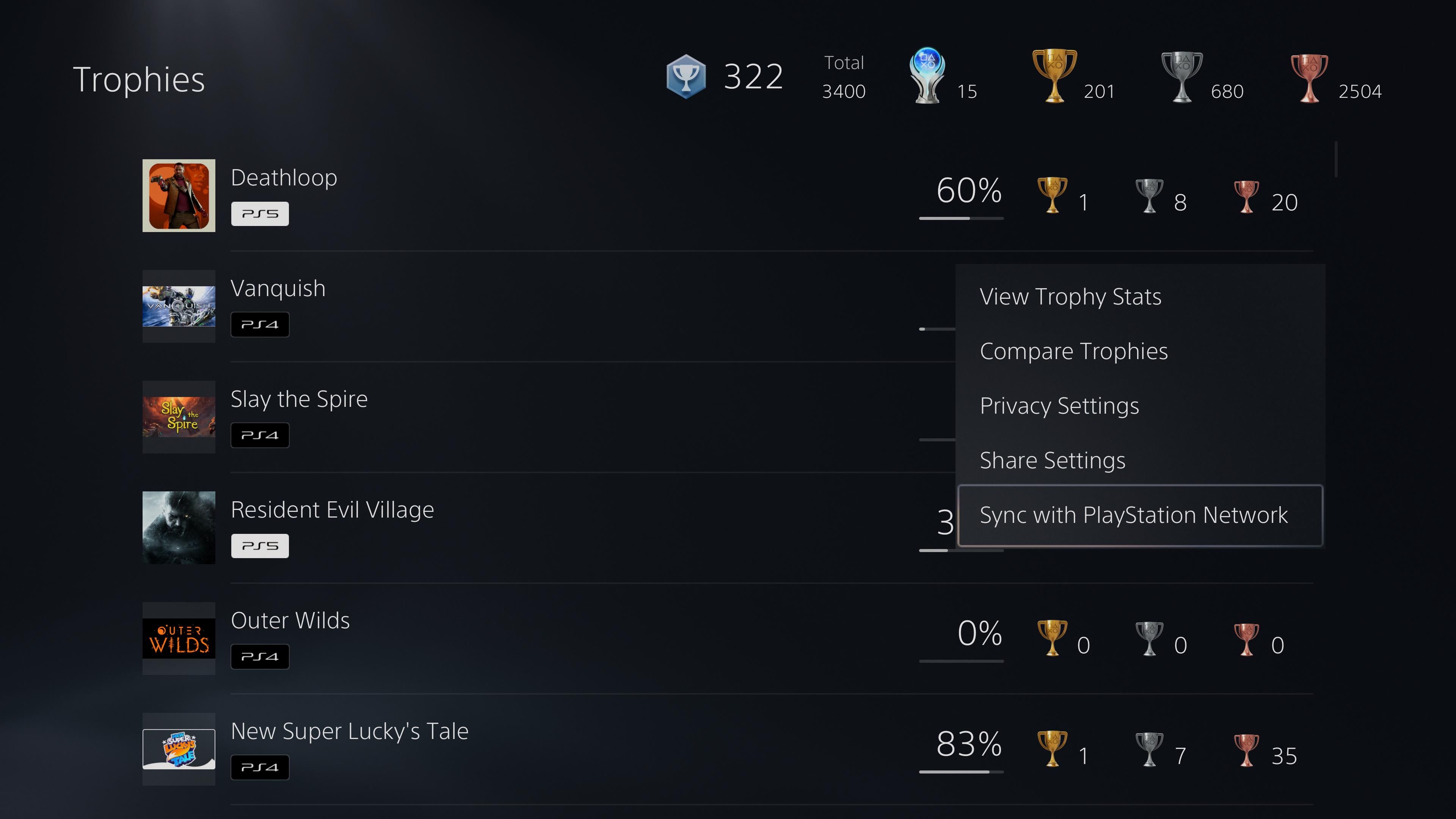 PS5 Sync Trophies