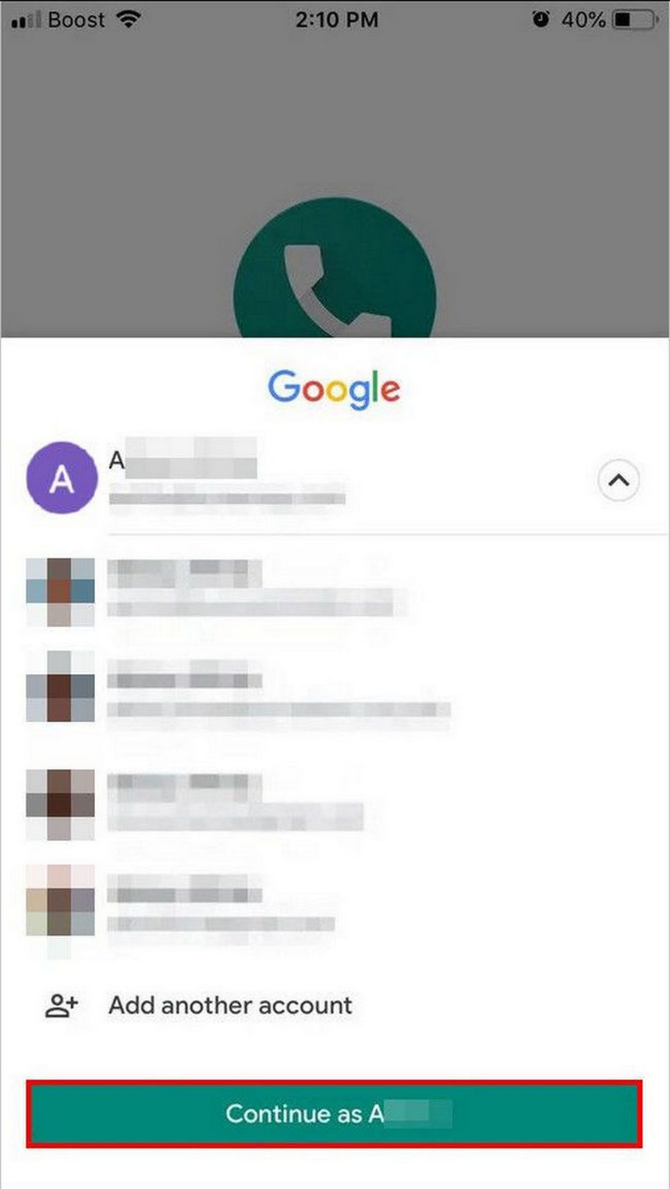 Log into Google voice via email