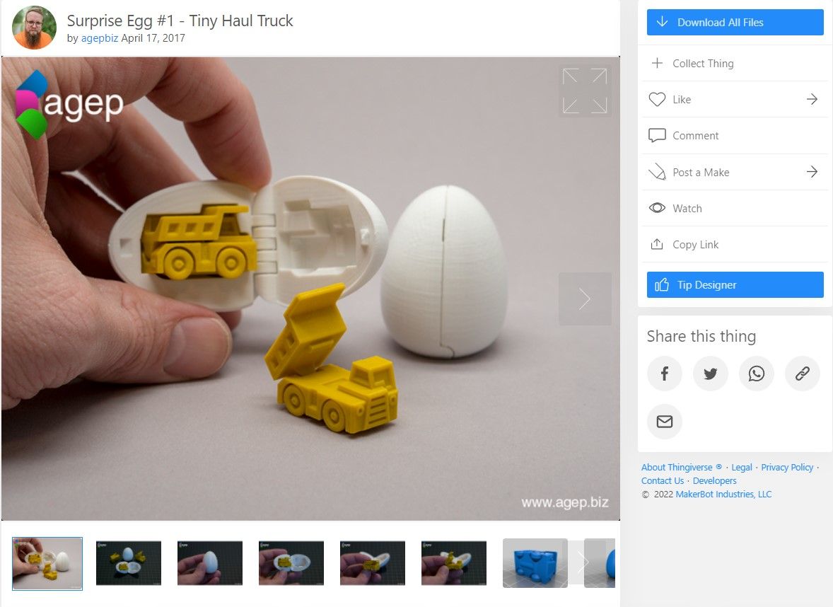 3d printable digger egg