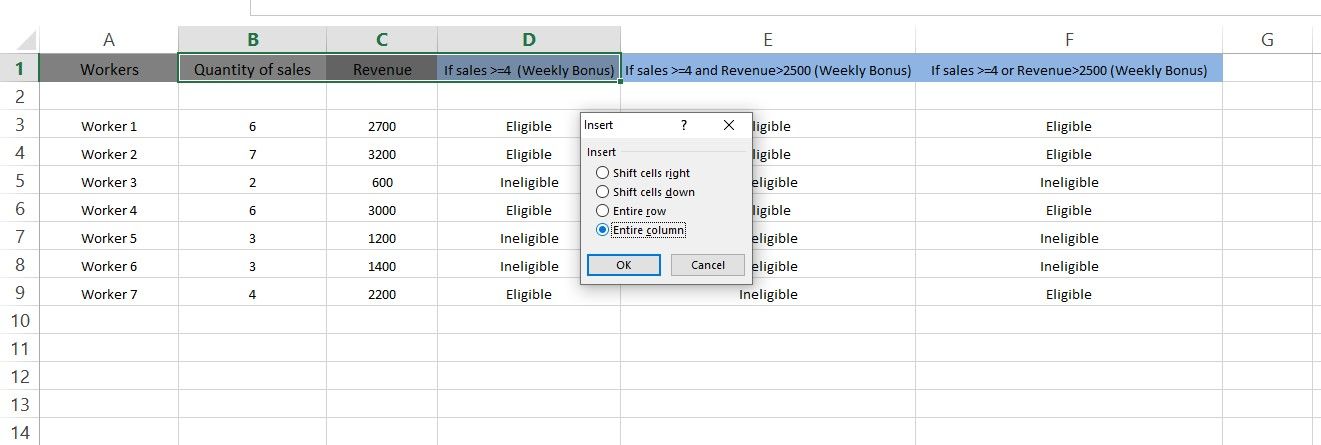 An Extra Step to Insert Multiple Columns in Microsoft Excel