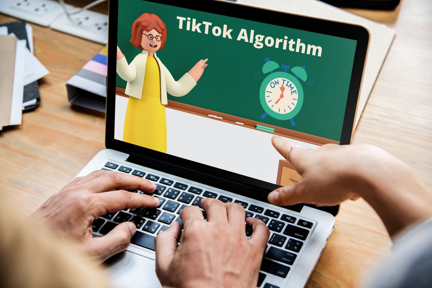 Tiktok algorithm on a laptop