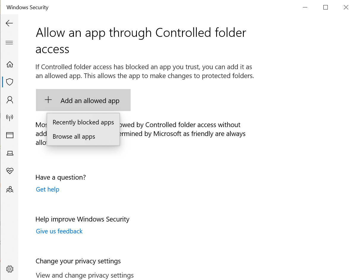 Allowed-apps-window