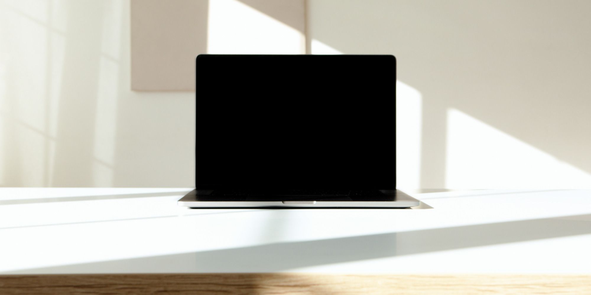 Laptop screen against a white background for design