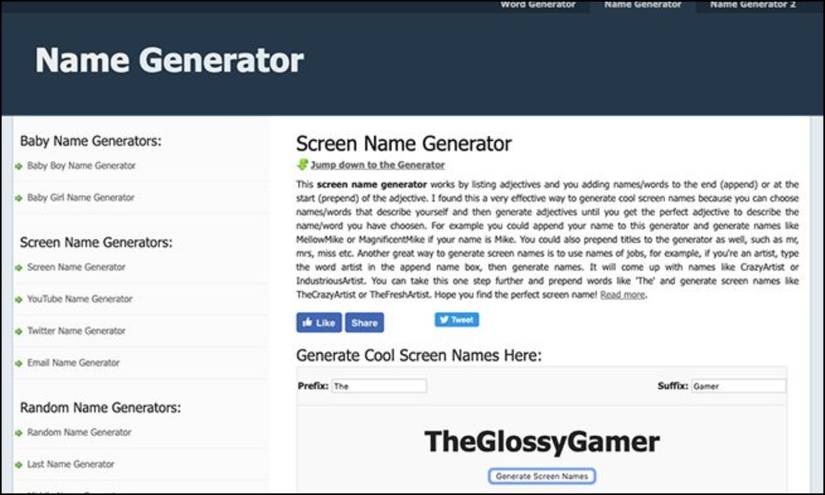 Bbg Screen Names The 8 Best Screen Name Generators to Pick a Cool Online Name
